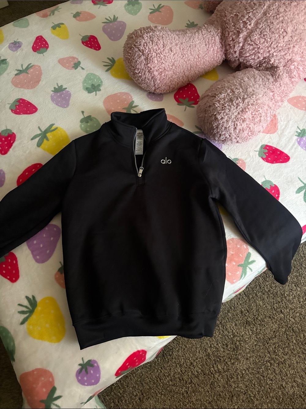 ALO Yoga Black Half-Zip Sweater